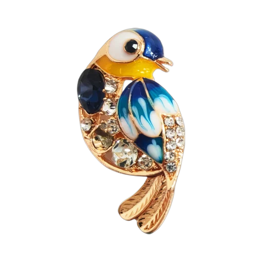 Vintage Blue Bird Brooch