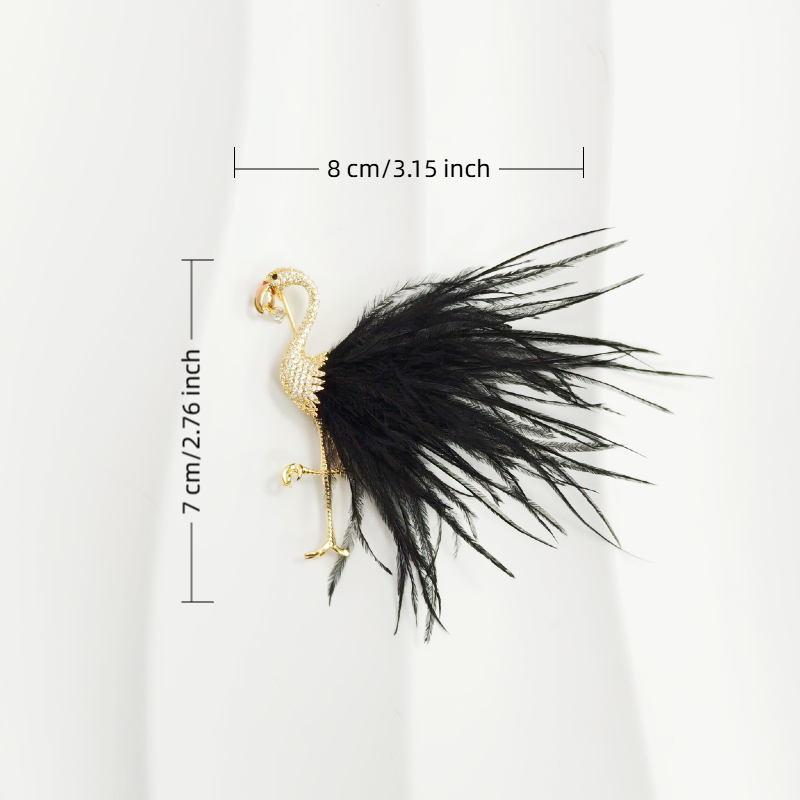 Feather Flamingo Brooch
