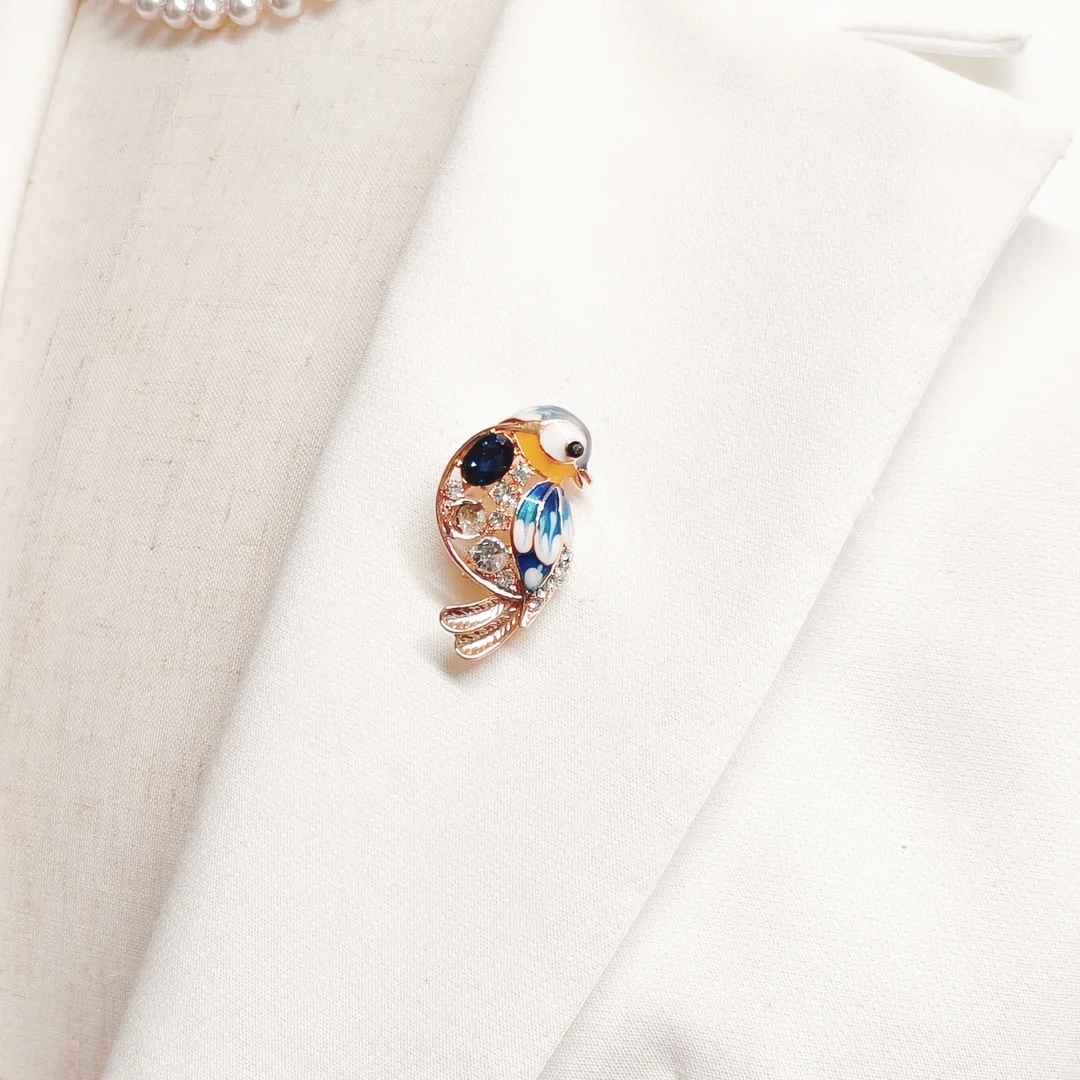 Vintage Blue Bird Brooch - Image 2