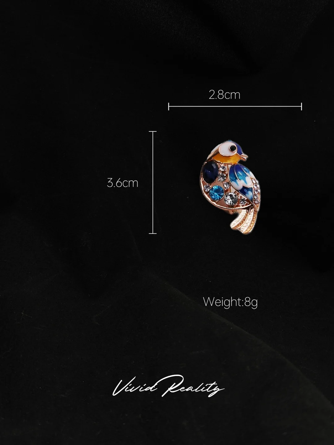 Vintage Blue Bird Brooch - Image 7