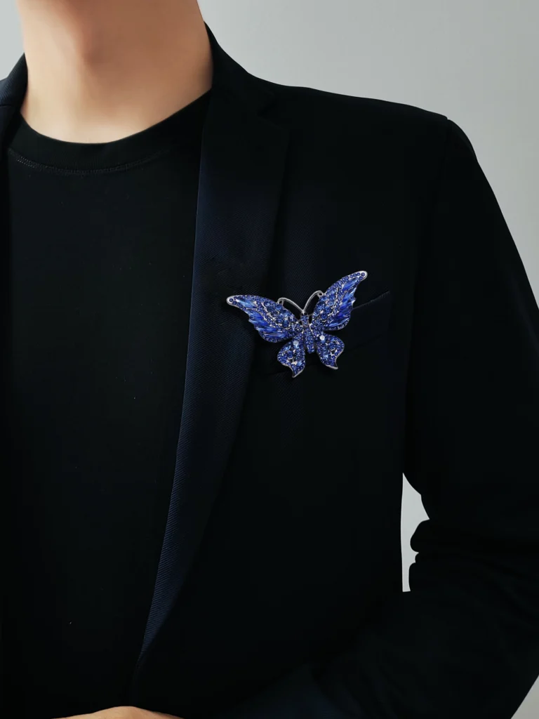 Blue Butterfly Brooch