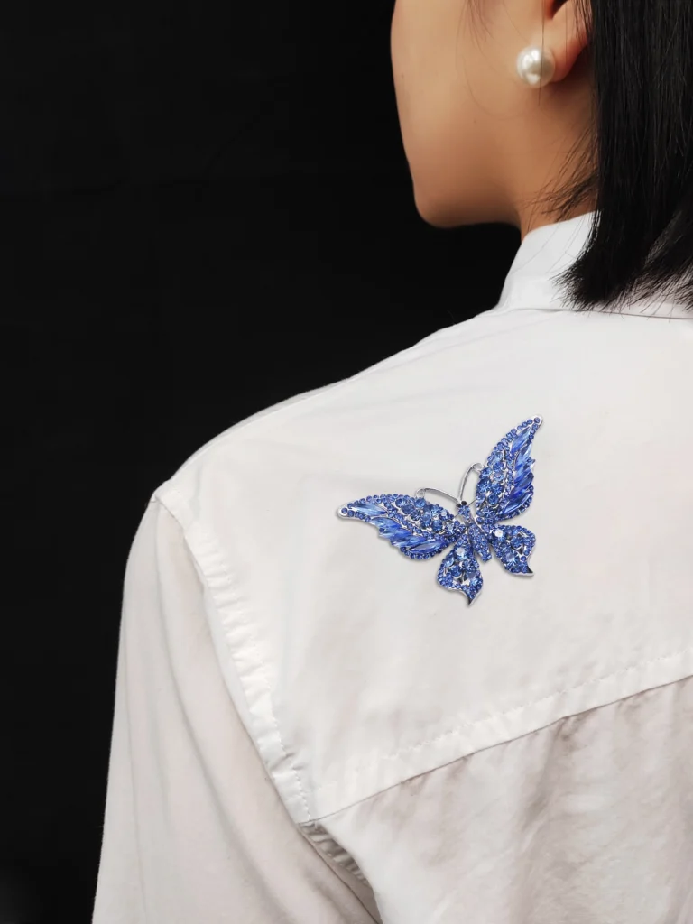 Blue Butterfly Brooch