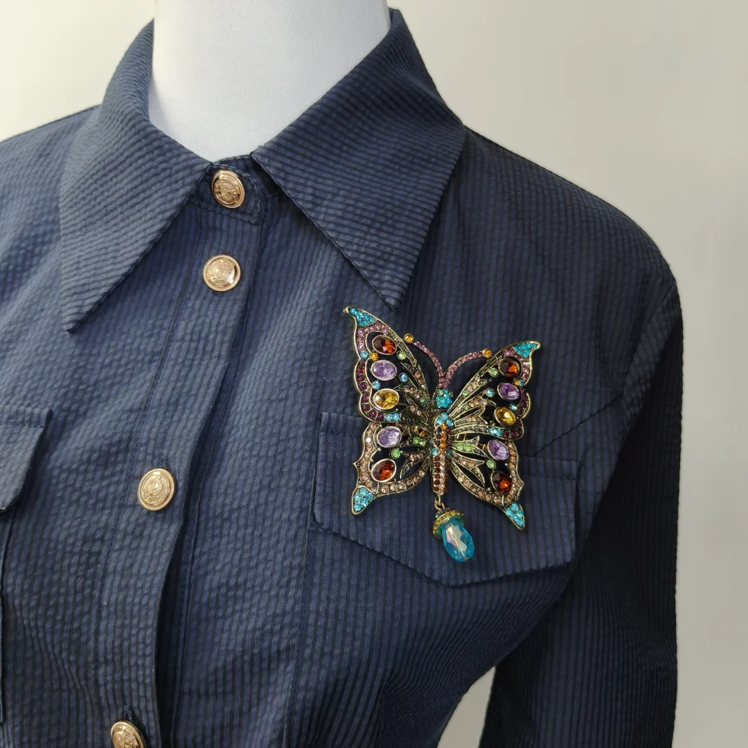 Heidi-style Vintage Butterfly Brooch - Image 6