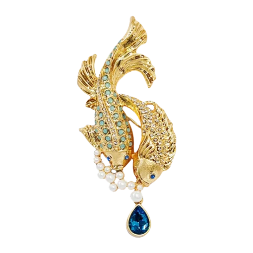 Double Koi Brooch