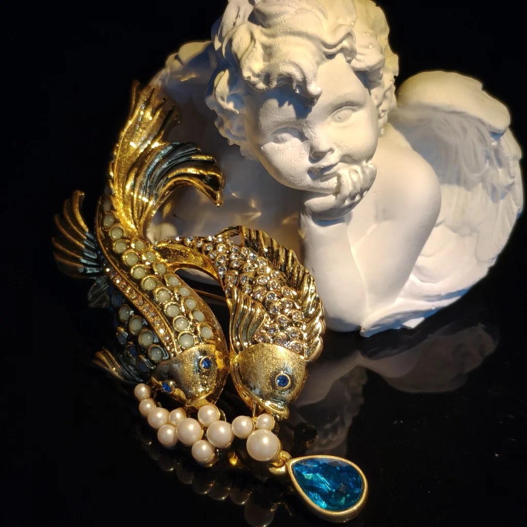 Double Koi Brooch