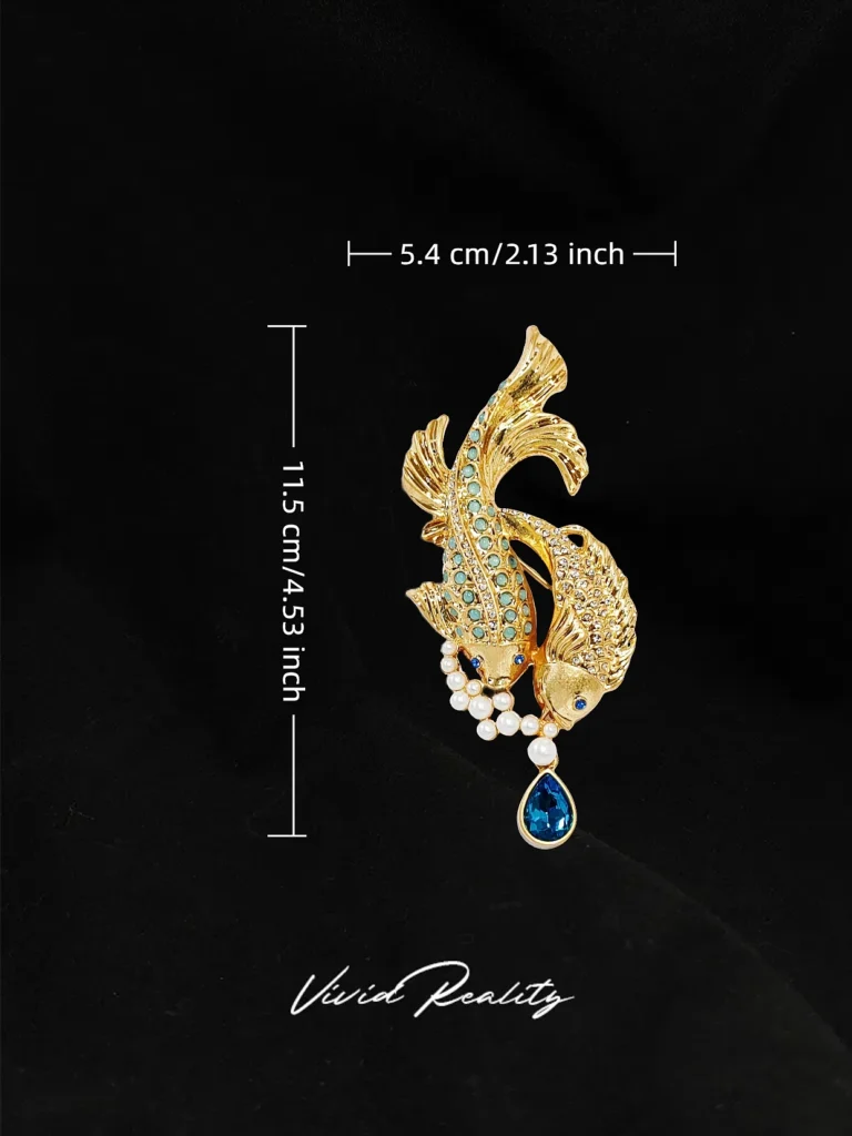 Double Koi Brooch