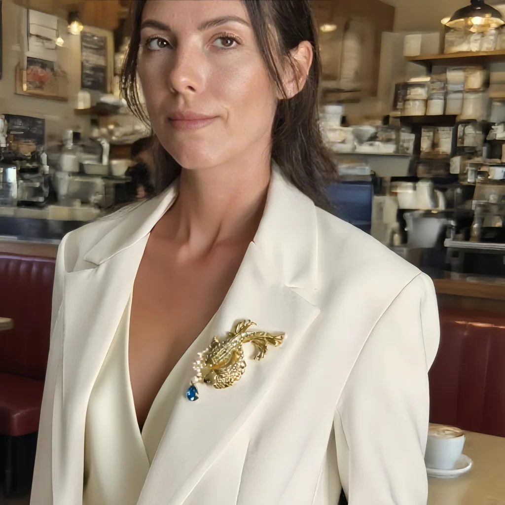 Double Koi Brooch