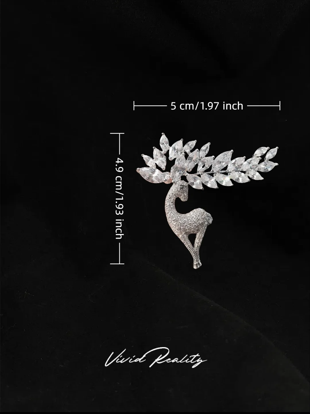 Silver Nordic Reindeer Brooch - Image 8