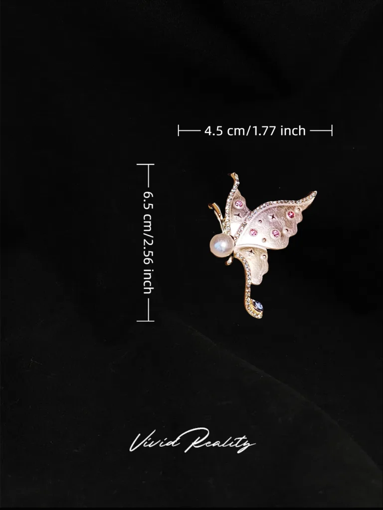 Pink Gradient Mother of Pearl Butterfly Brooch