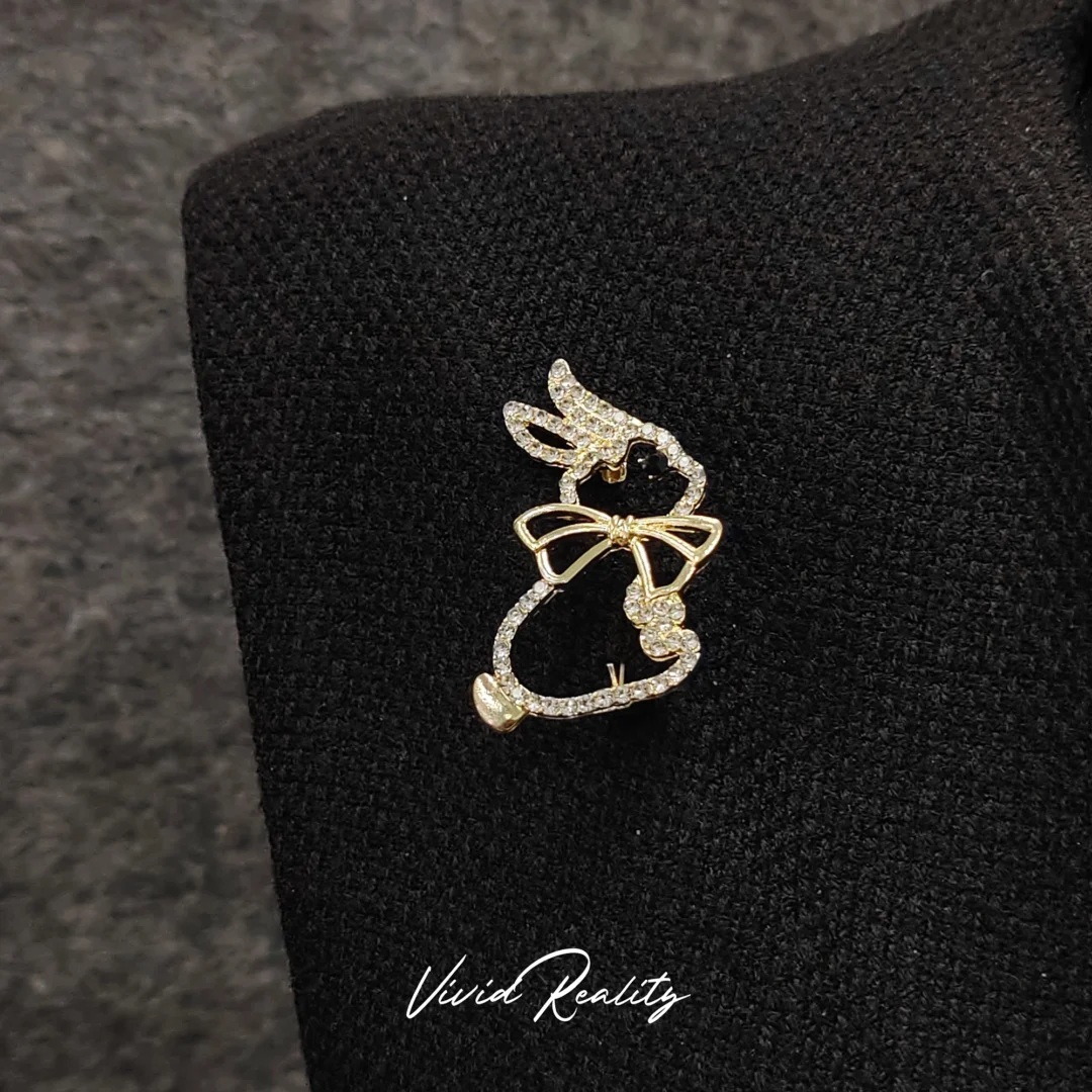 Hollow French Rabbit Brooch - Image 2