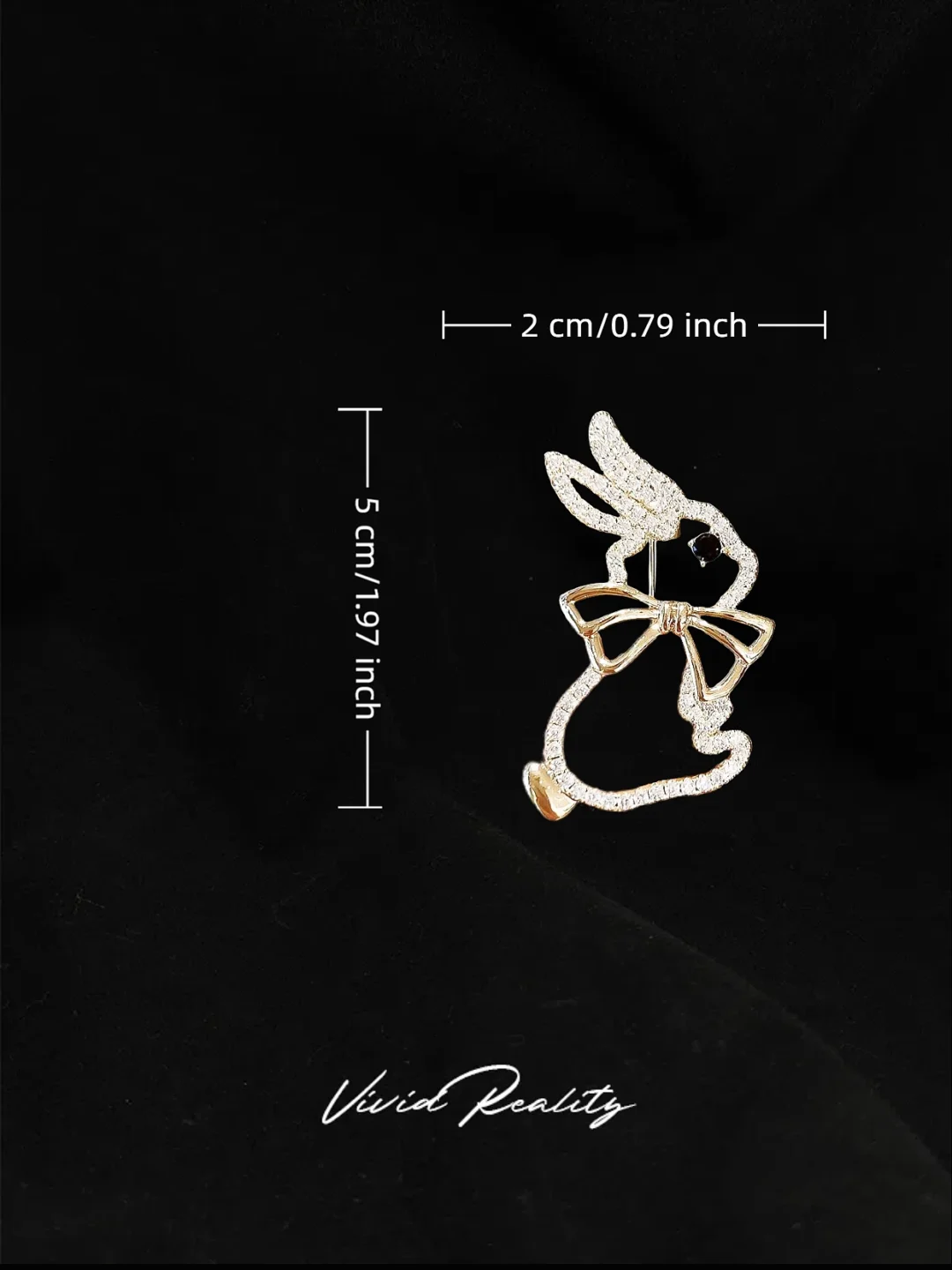 Hollow French Rabbit Brooch - Image 3