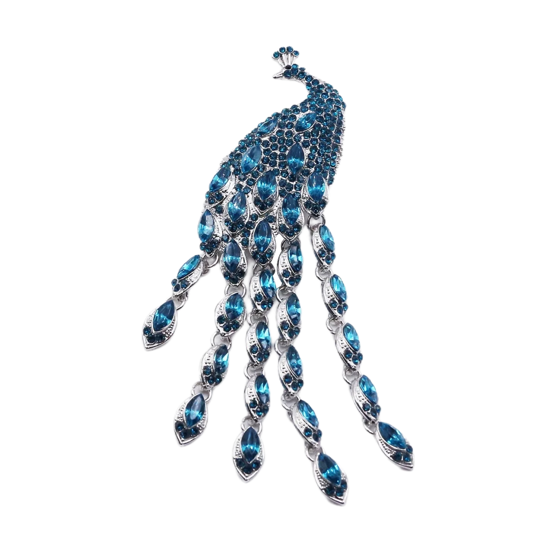 Blue Peacock Brooch (Vintage Design)
