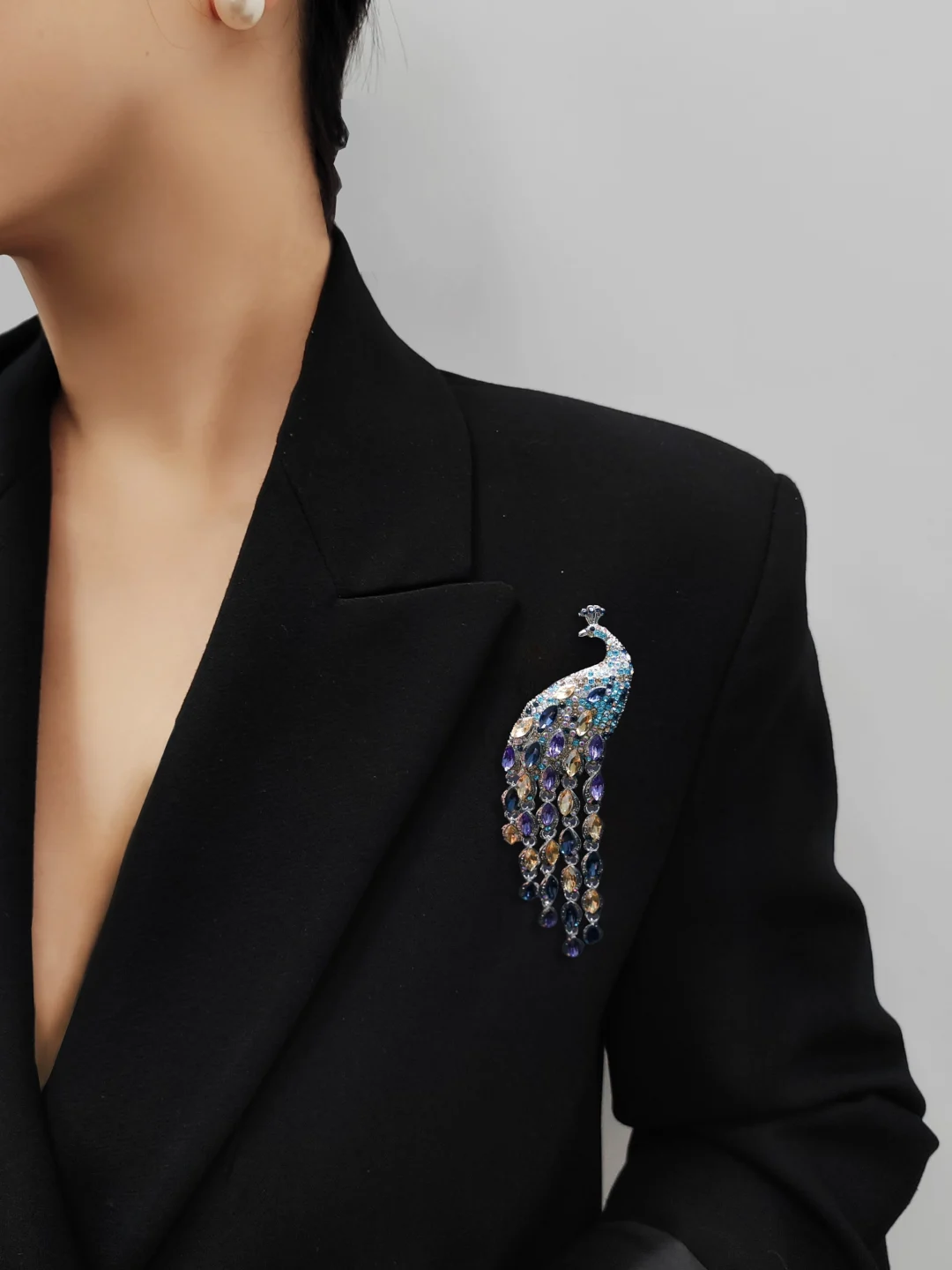 Purple Peacock Brooch (Vintage Design) - Image 4