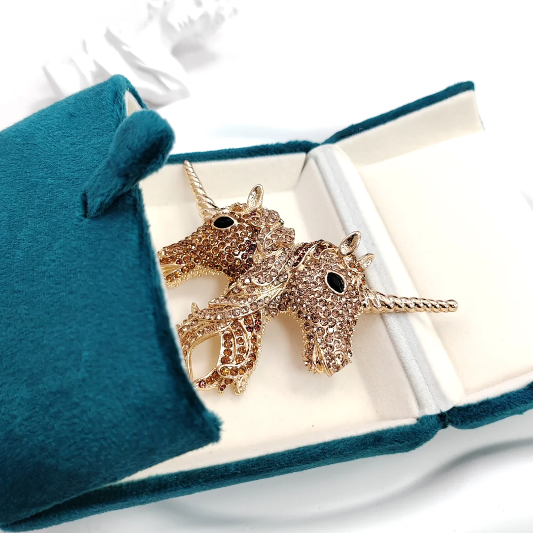 Vintage Two-Headed Unicorn Brooch - Image 8