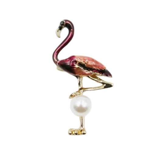 Purple Flamingo Brooch