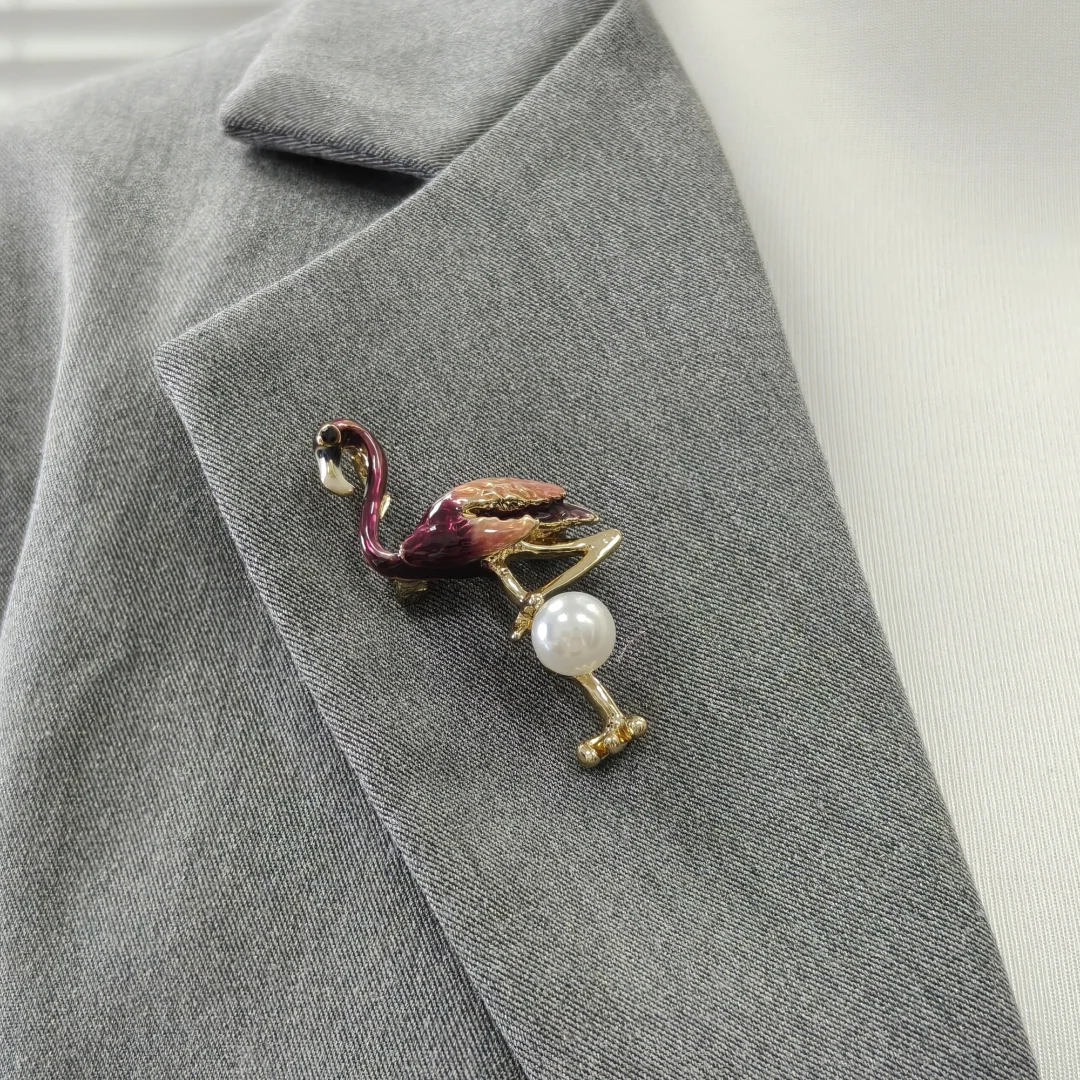Purple Flamingo Brooch - Image 2