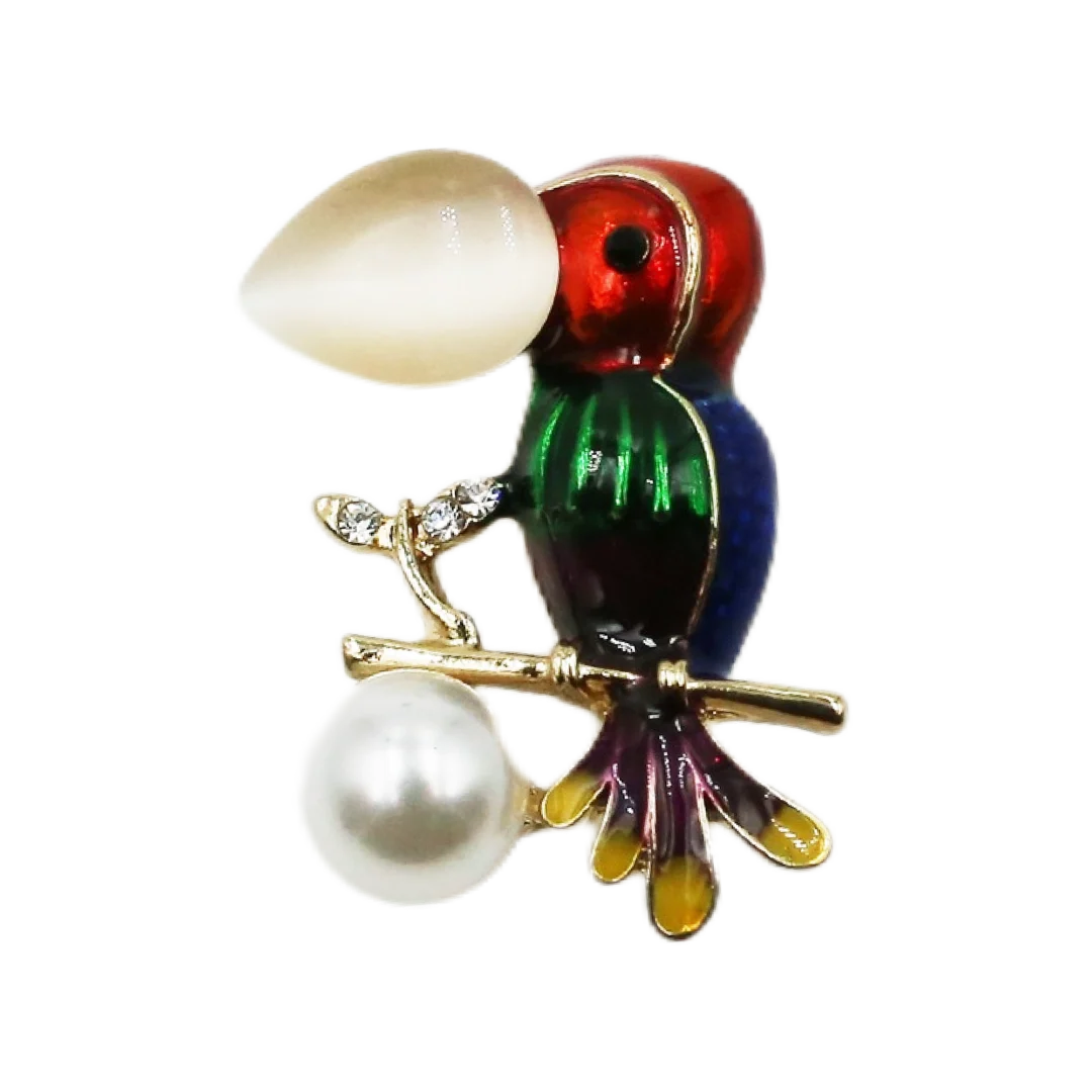 Vintage Woodpecker Brooch