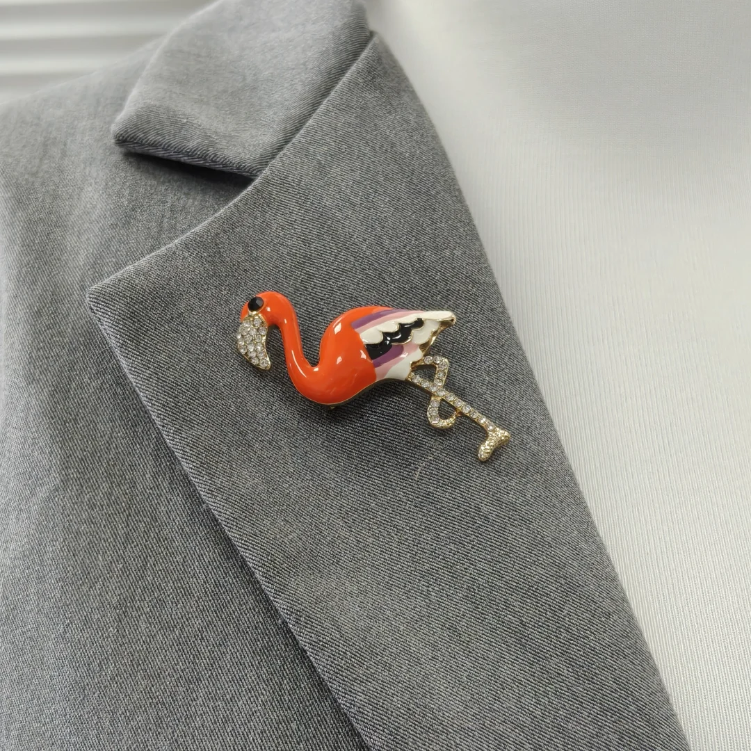 Orange Flamingo Brooch - Image 5