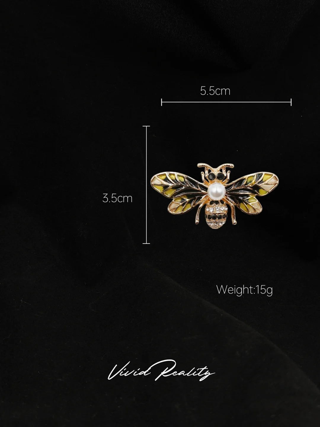 Vintage Black Bee Brooch - Image 10