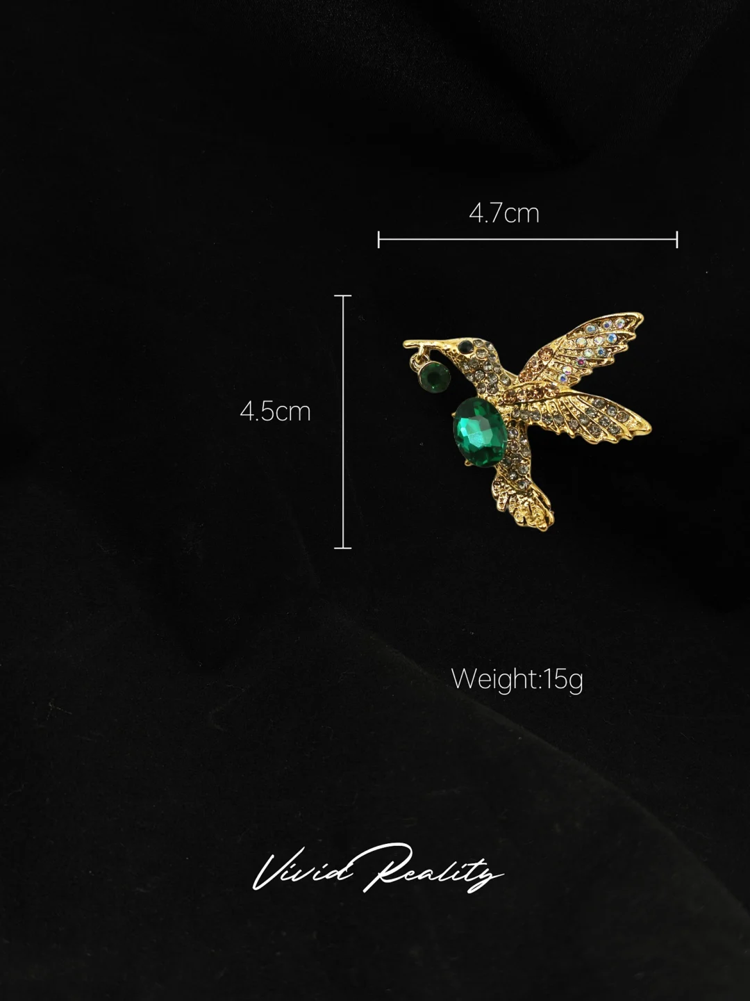 Vintage Hummingbird Brooch - Image 8