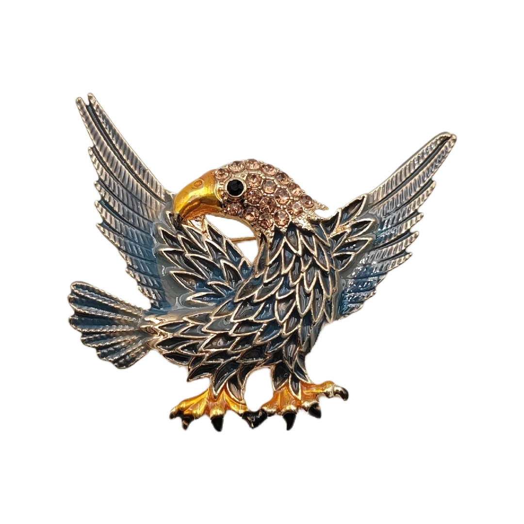 Light Blue Eagle Brooch (Vintage Design)