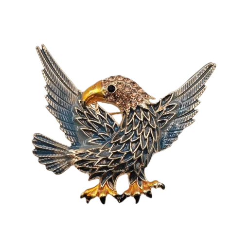 Light Blue Eagle Brooch (Vintage Design)
