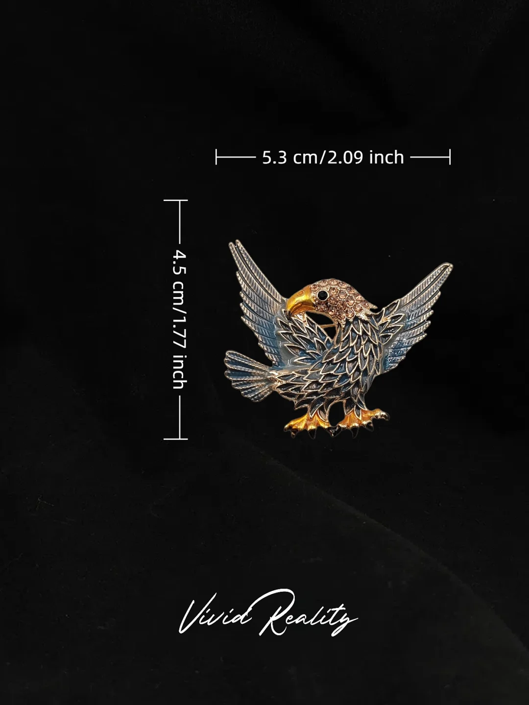 Light Blue Eagle Brooch (Vintage Design) - Image 6