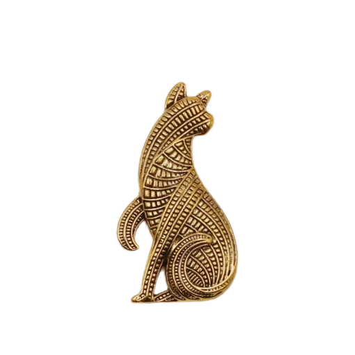 Vintage Gold Sitting Cat Brooch
