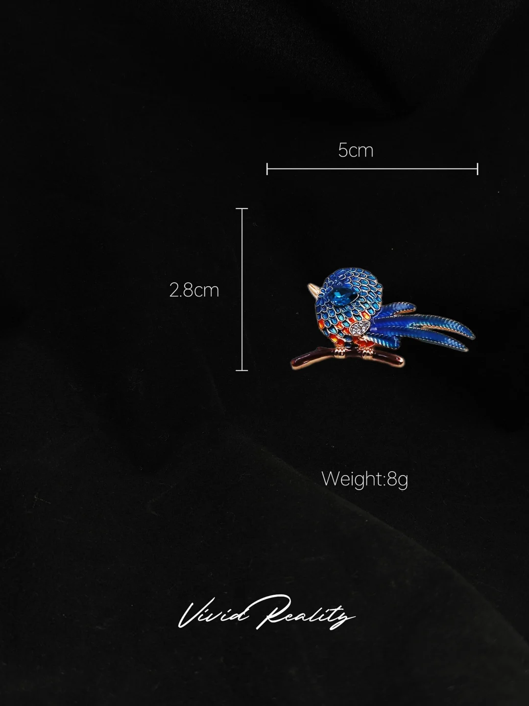 Vintage Kingfisher Brooch - Image 7