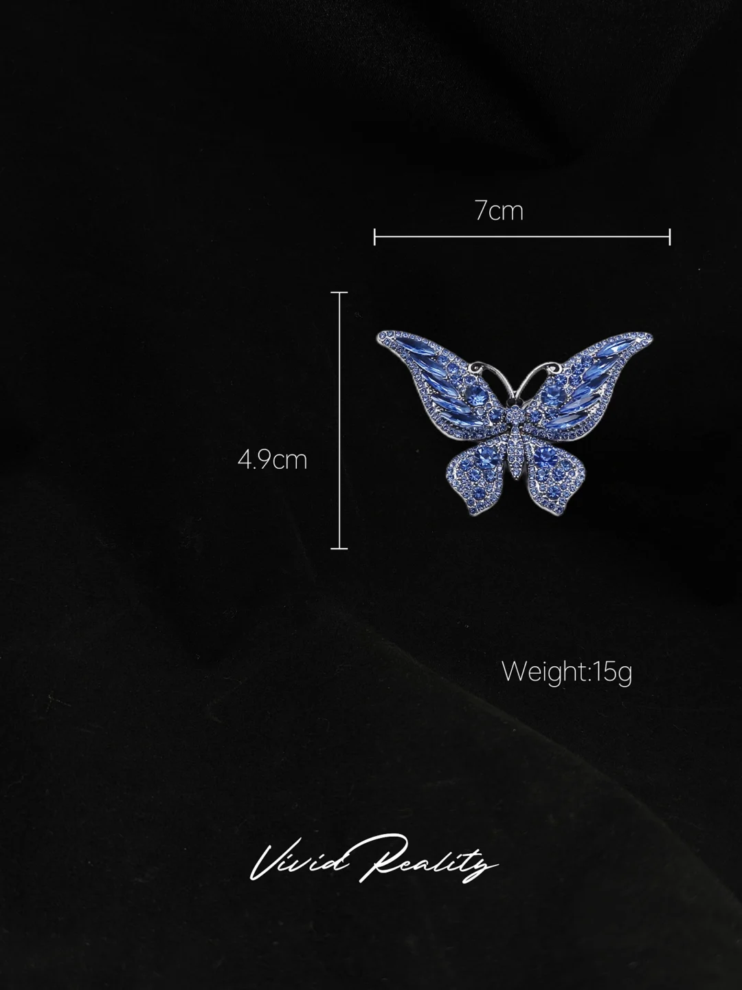 Blue Butterfly Brooch - Small - Image 8