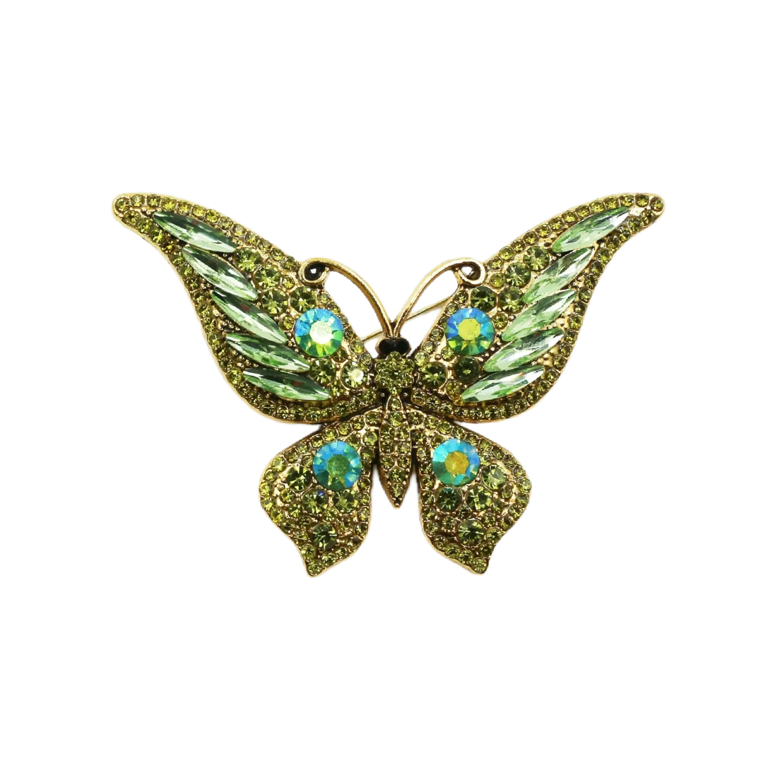 Yellow-Green Butterfly Brooch - Small