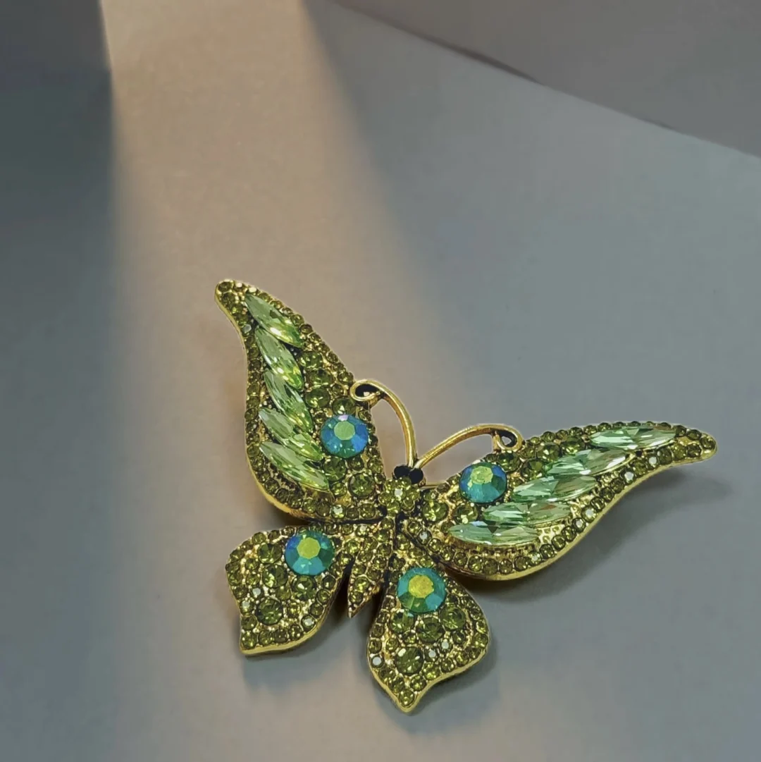 Yellow-Green Butterfly Brooch - Small - Image 6