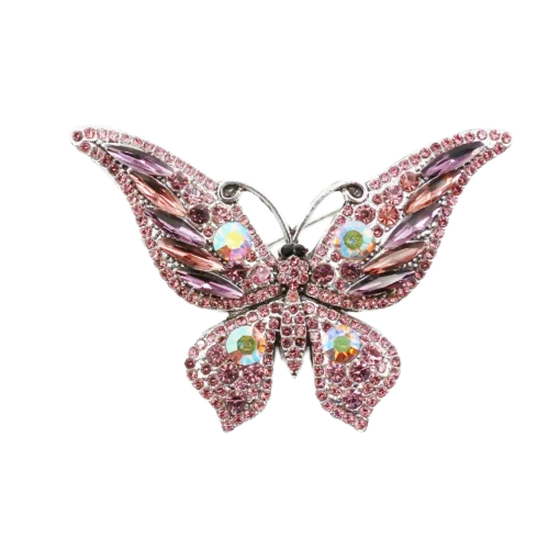 Pink Butterfly Brooch - Small