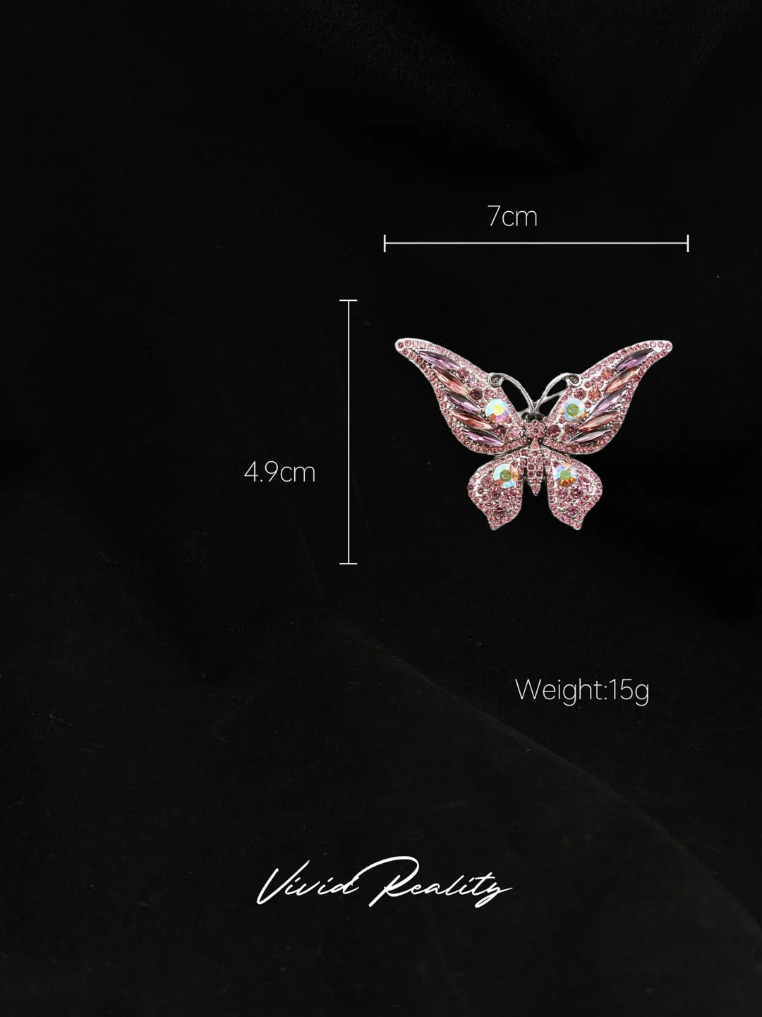 Pink Butterfly Brooch - Small - Image 5