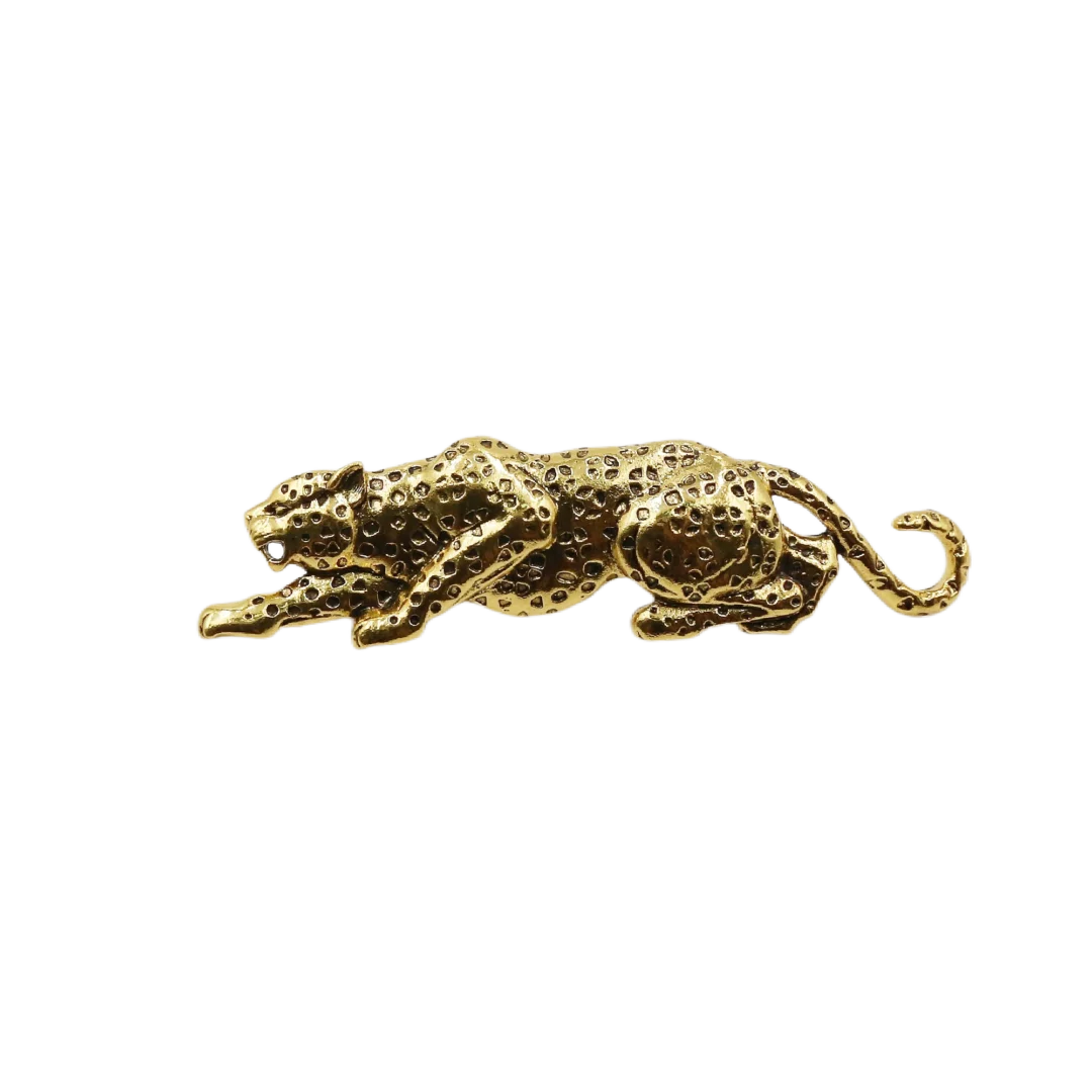 Gold Vintage Design Leopard Brooch