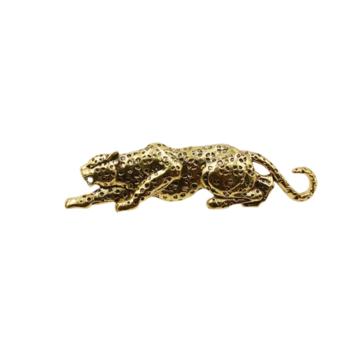 Gold Vintage Design Leopard Brooch