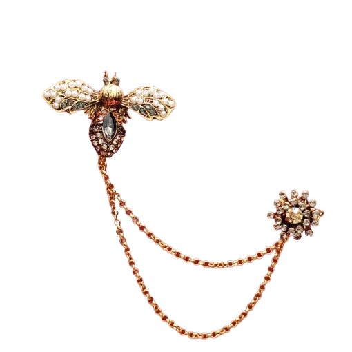 Vintage Chain Bee Brooch