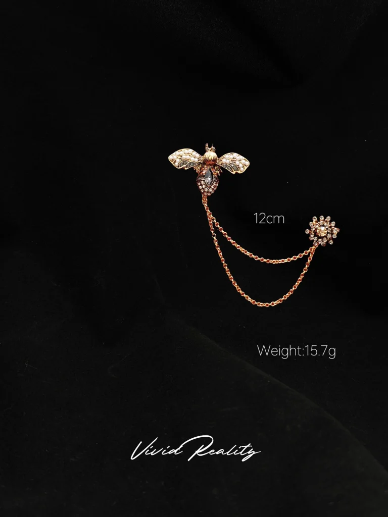 Vintage Chain Bee Brooch