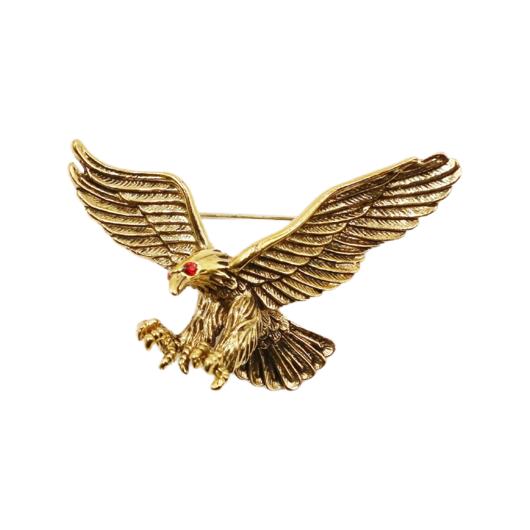 Vintage Gold Eagle Brooch