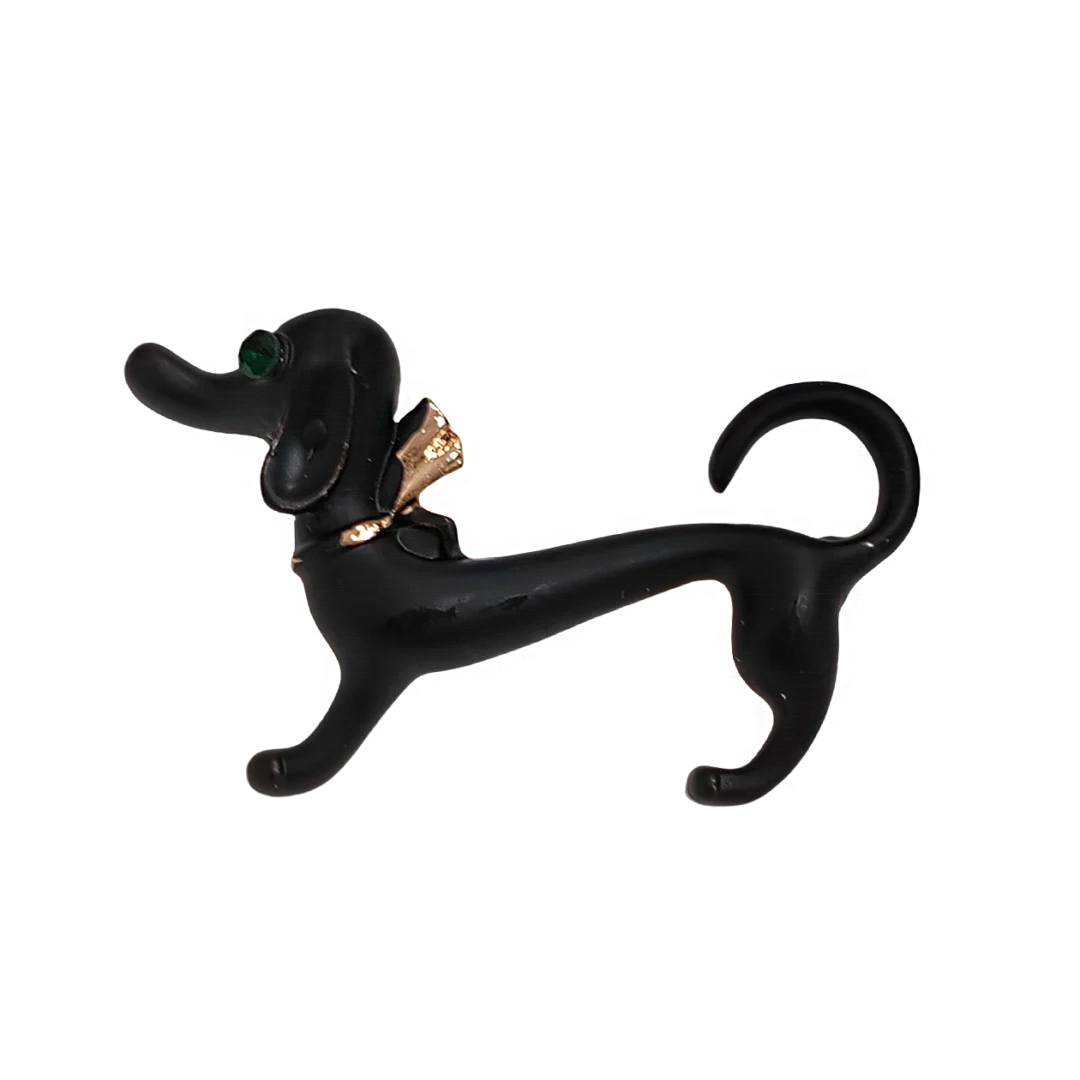 Black Dachshund Brooch