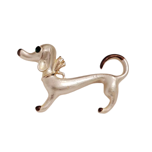 Champagne Dachshund Brooch