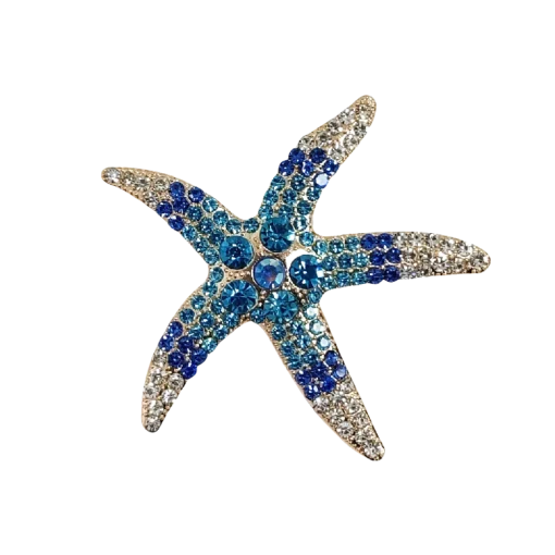 Blue Starfish Brooch