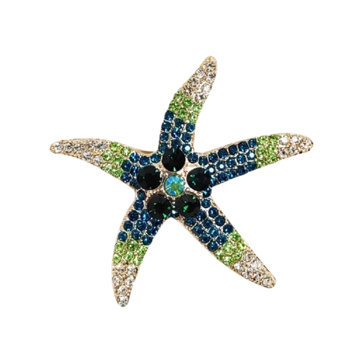 Green Starfish Brooch