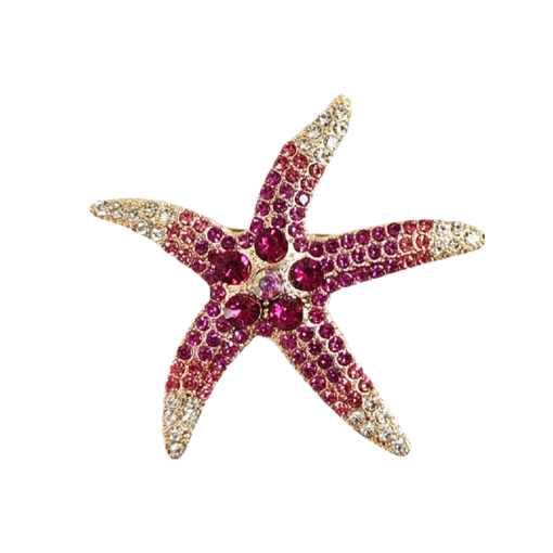 Pink Starfish Brooch