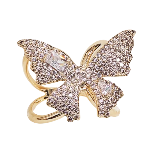 Zirconia Butterfly Scarf Clip