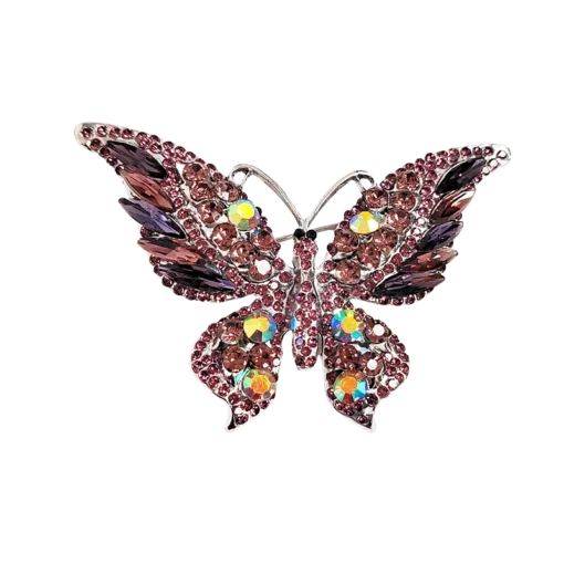 Pink Butterfly Brooch - Large