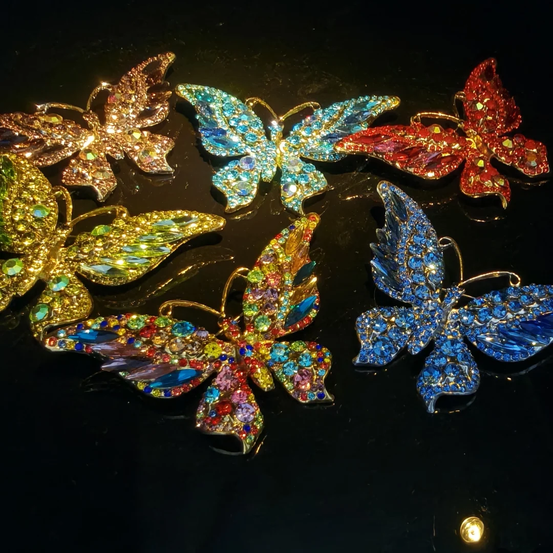 Light Blue Butterfly Brooch - Large - Image 7