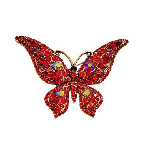 Red Butterfly Brooch - Small