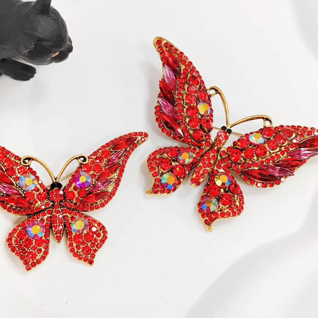 Red Butterfly Brooch - Small - Image 2