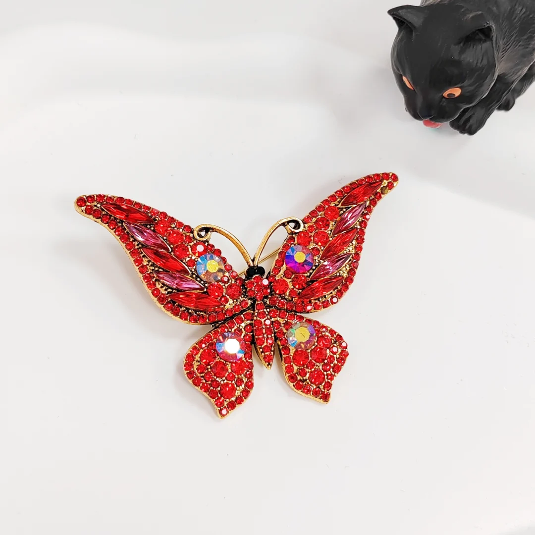 Red Butterfly Brooch - Small - Image 3